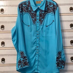 SCULLY MEN'S EMBROIDERED SCROLL WESTERN SNAP SHIRT